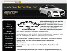Tablet Screenshot of keweenawautomotive.com